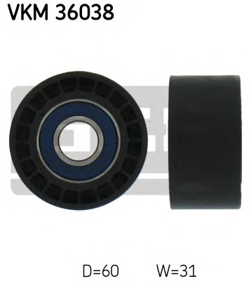 VKM 36038 SKF Ролик модуля натягувача ременя1